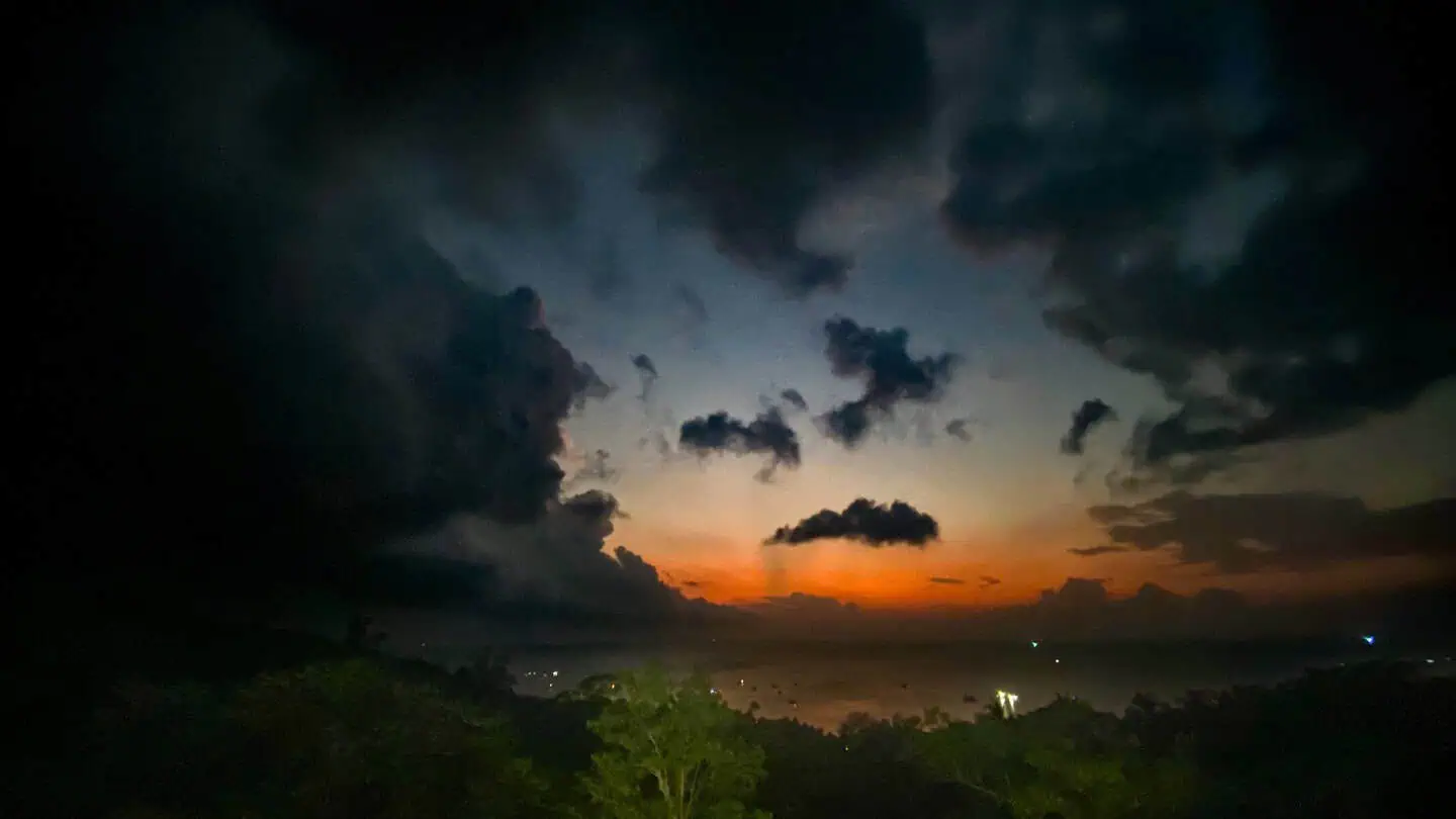 Dramatic sunset cloudscape over Koh Tao